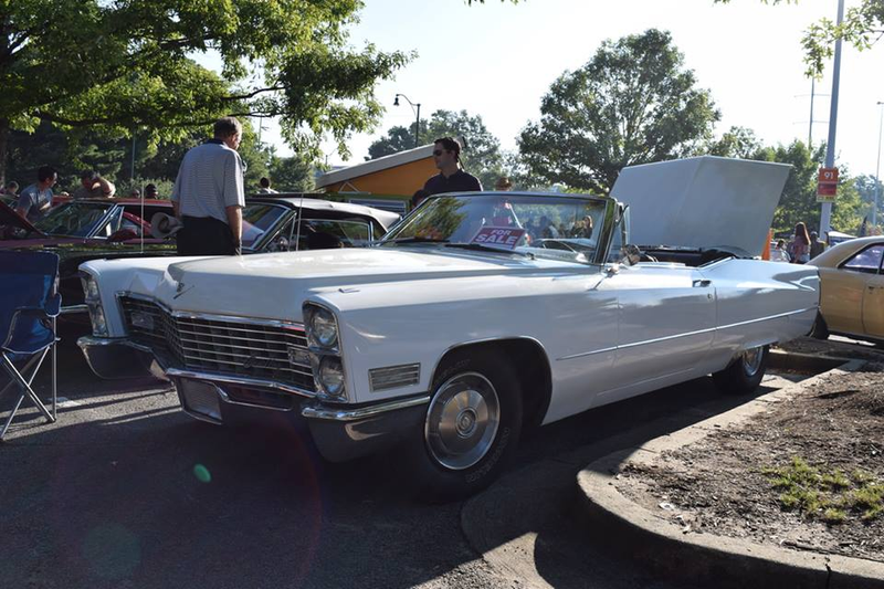 One of two classic Cadillacs for sale.